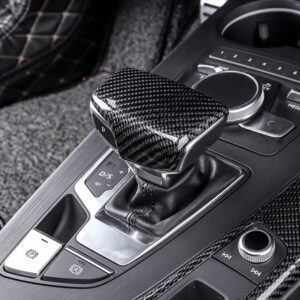 Real Carbon Fiber Gear Knob Cover Overlay Shifter Protector for Audi A4/S4/A5/S5/RS5 - B9 Models