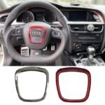 Steering Wheel Trim Cover Silver Red for Audi A4/S4/A5/S5/RS5 - B8 Models