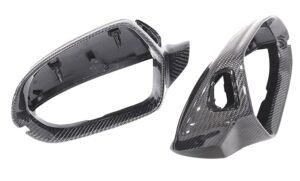 Carbon Fiber Mirror Covers for 08-17 Audi A4 S4 A5 S5 RS5 B8 B8.5 with Side Assist