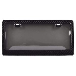 Carbon Fiber License Plate Cover Tint Smoke American Universal